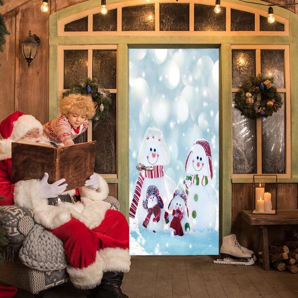 

wall stickers christmas door sticker nordic simple gravel road self-adhesive waterproof 3d porte home design pegatinas para puertas