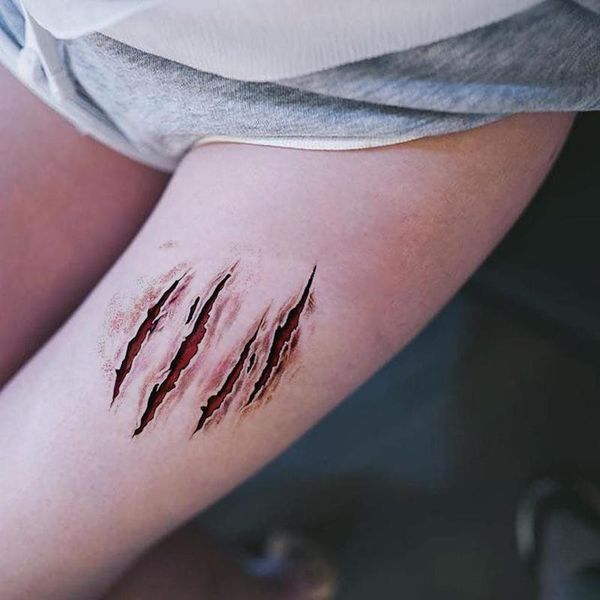

temporary tattoos anti-watermark body stickers halloween horror wounds vivid blood patterns wound scar tattoo sticker