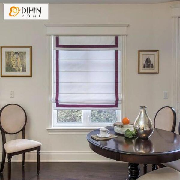 

blinds custom roman shades with banded and valance light filter / full blackout customized window curtains