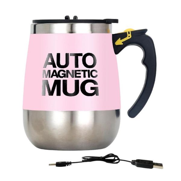 Mugs Self Mixing Curs Super Удобный USB Зарядка Автомобильный Нержавеющая Чашка Для Ленивых Люди Кофе Чай Хо