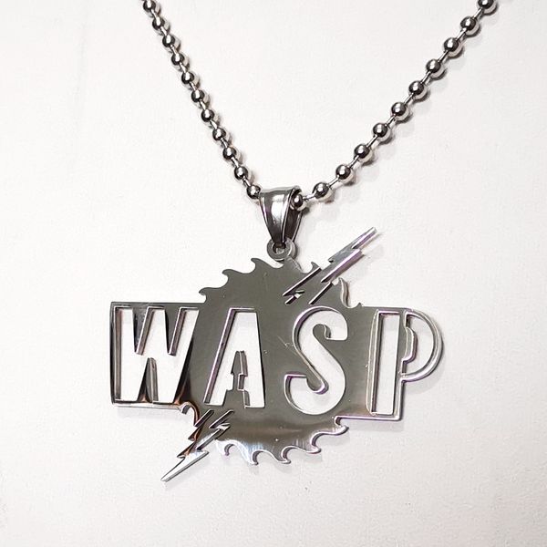 

large wasp polished stainless steel charms pendant fashion hip-hop punk boys jewelry necklace ball chain 30inch icp twiztid, Silver