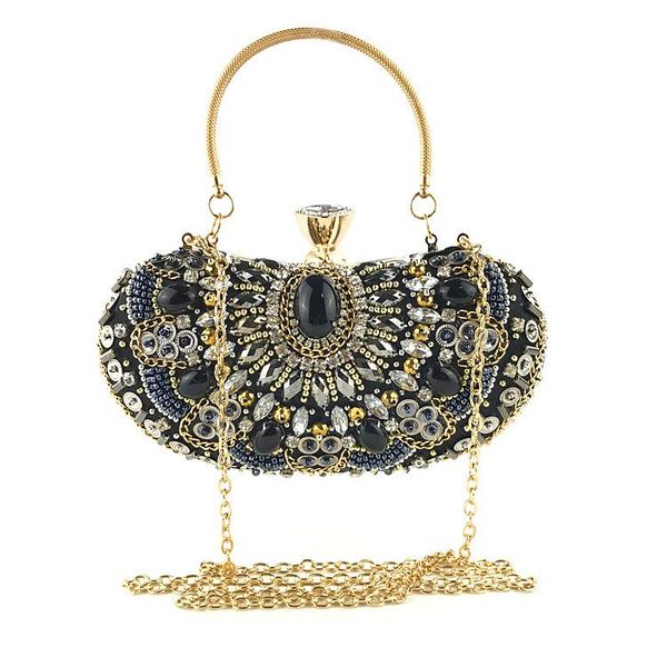 

shoulder bags hengmei cross border amazon hand holding dinner bag handmade beaded dress inlaid with diamond fashion slung luxury female purs