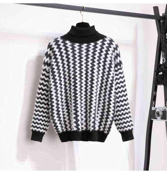

women's suits & blazers zawfl - winter casual suit, high neck striped sweater, wool shorts, two-piece set, korean fashion, brand, White;black