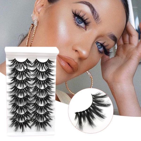

pairs real mink eyelashes 3d natural false lashes soft eyelash extension makeup kit 8 pairs1