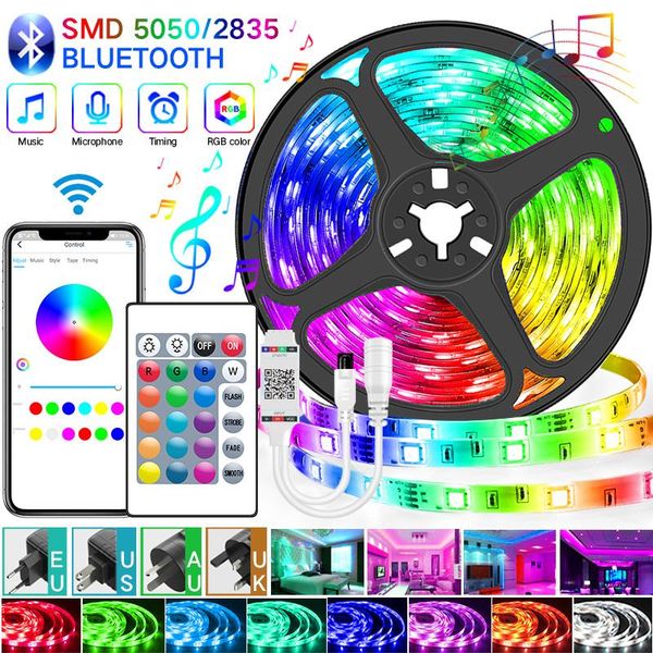 

strips ope bluetooth led strip lights 20m rgb smd flexible ribbon waterproof light 5m 10m tape diode dc 12v control