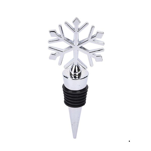 

new snowflake wine bottle ser zinc alloy wine cork wedding favors bar tools dhl shipping