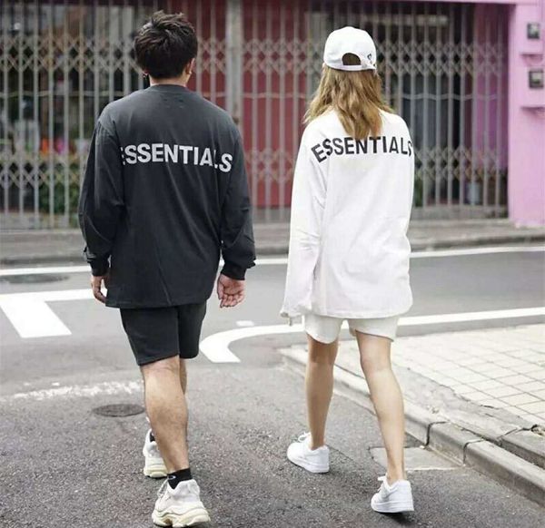 

fear of god essentials fog multi thread high street meichao loose 3m reflective bottomed long sleeve t-shirt 3ih0, Black