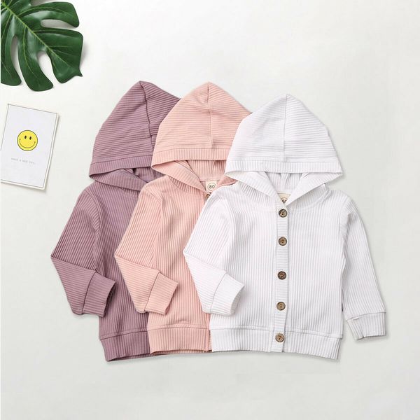 

0-24m winter autumn new newborn infant kids baby girl clothes jackets hoodie button coat ribbed knitted jacket girl coat outwear, Blue;gray
