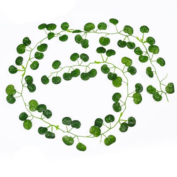 

decorative flowers & wreaths 2m creeper begonia artificial ivy leaf vine fake plants home wedding decorr wall hanging rattan strip leaves