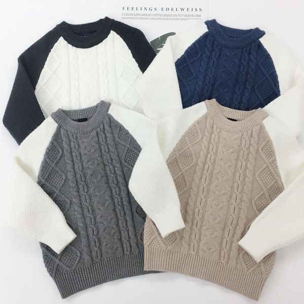 

cardigan boys sweaters autumn splice knitted for kids clothing toddler baby jackets 2021 arrival sweater, Blue