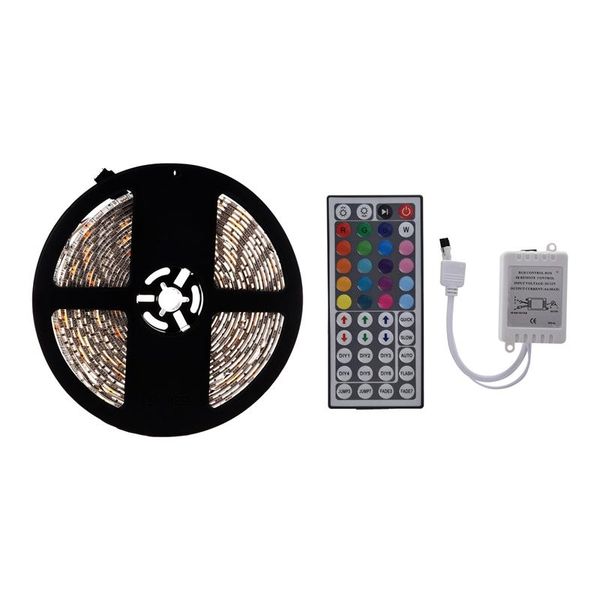 

controllers 2 pcs accessories: 1 rgb 5m led strip light flexible 300 leds smd tape & 44 key ir remote controller