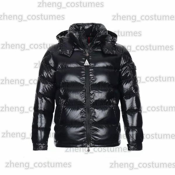 

mens down jacket winter couples leisure outdoor warm feather coat to keep the classic style of large pockets, Black