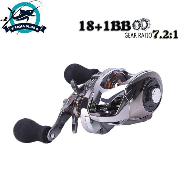

all metal baitcasting fishing reel 7.2:1 high speed 18+1bb ultralight 185g wheel for bass carp sea accessories reels