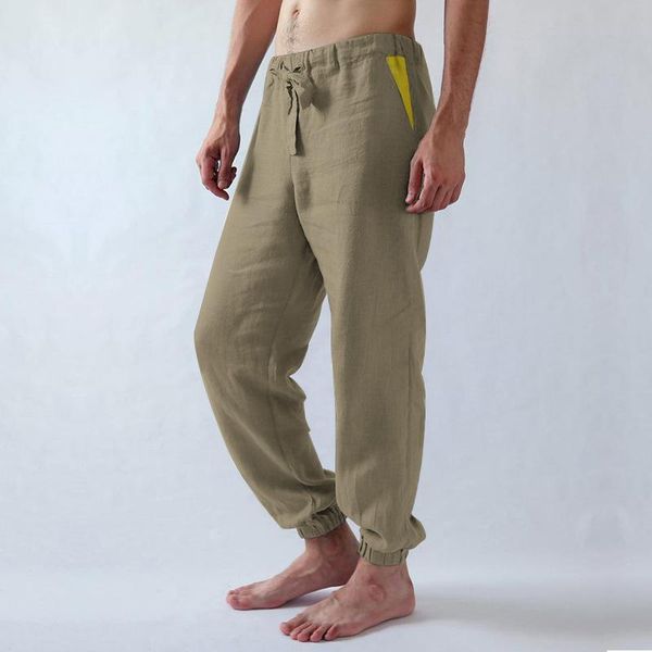 

men's pants nice fashion men trousers low waist breathable sports casual strap long comfortable, Black