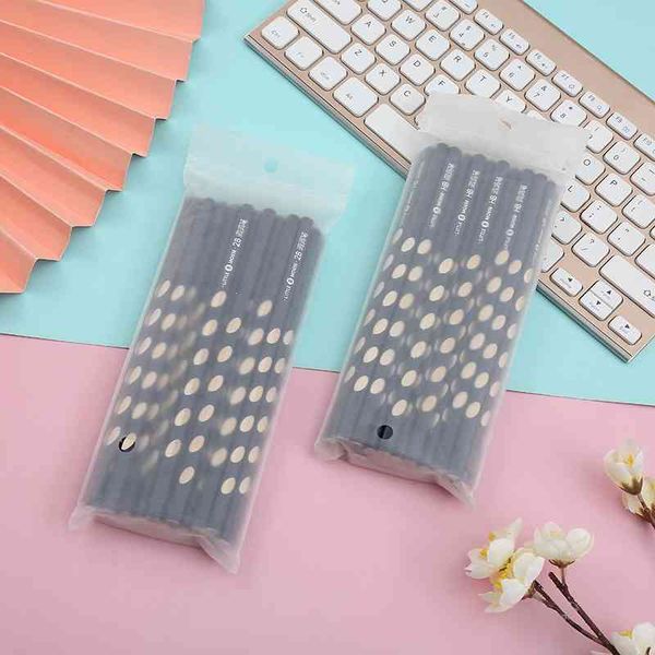 

new primary school stationery triangular pole writing hb hole drawing sketch cil children's pencil