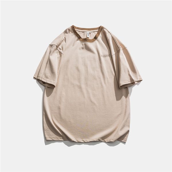 

no vulgarity 2021 summer new oversize crew neck short sleeve t-shirt men tee loose casual t-shirt, White;black