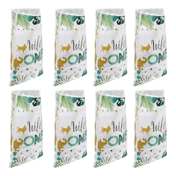 

gift wrap 50pcs party bag candy pouch jungle animal themed flat pocket