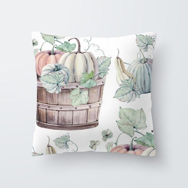 

cushion/decorative pillow cover modern simplicity watercolor pumpkin hug pillowcase halloween thanksgiving decoration damask