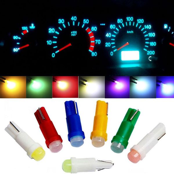 

t5 led lights w1.2w w3w car interior light auto side wedge dashboard gauge instrument lamp bulb 4014 super bright emergency