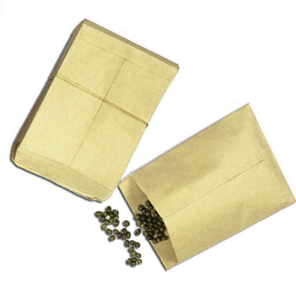 

gift wrap 10pcs/lot vertical envelopes 12x20cm brown kraft paper bags for candy seed storage packaging isolation sack nursery bag