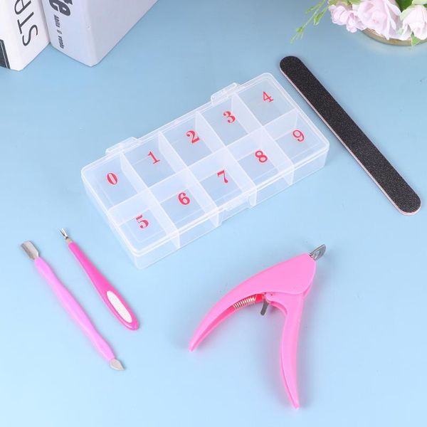 

nail art kits manicure tools transparent fake nails simple durable useful for home (500pcs nails)