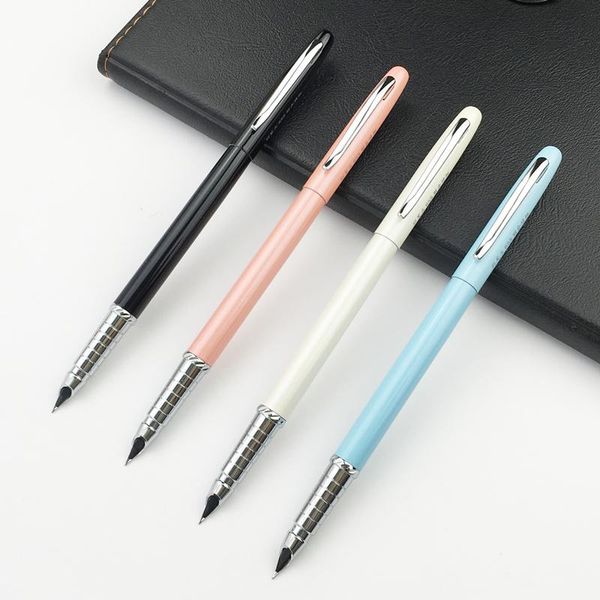 

fountain pens lanbitou 655 metal extra fine pen 0.38mm business office financial black white pink blue school supplies
