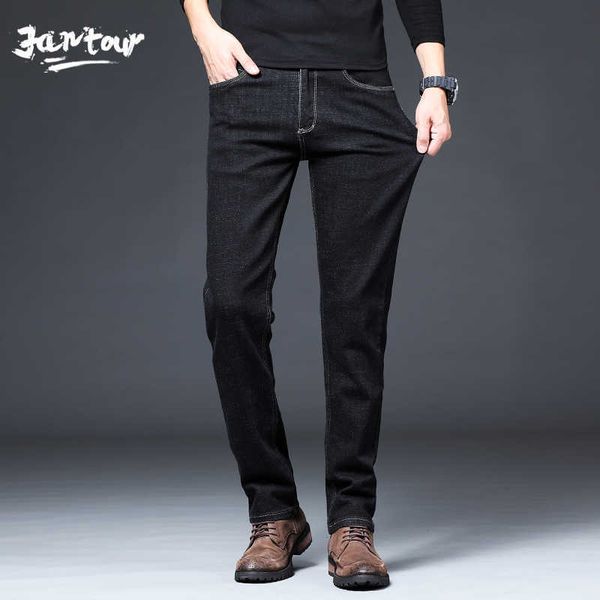 

autumn winter cotton jeans men famous brand denim trousers male black soft mens pants large big size 35 36 38 40 x0621, Blue
