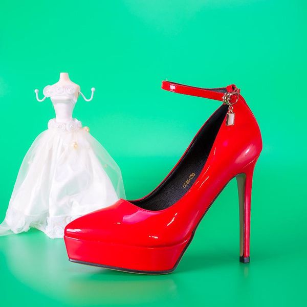 

dress shoes hengscarying official store women's high heels ultimate heel platform 12cm single wedding shoe, Black