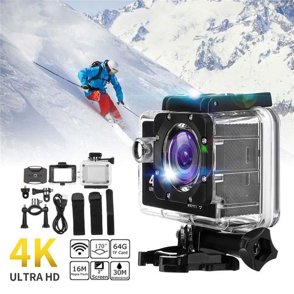 

mini cameras action camera ultra hd 4k 30fps wifi 2.0 inch 170d underwater waterproof helmet video recording sport cam