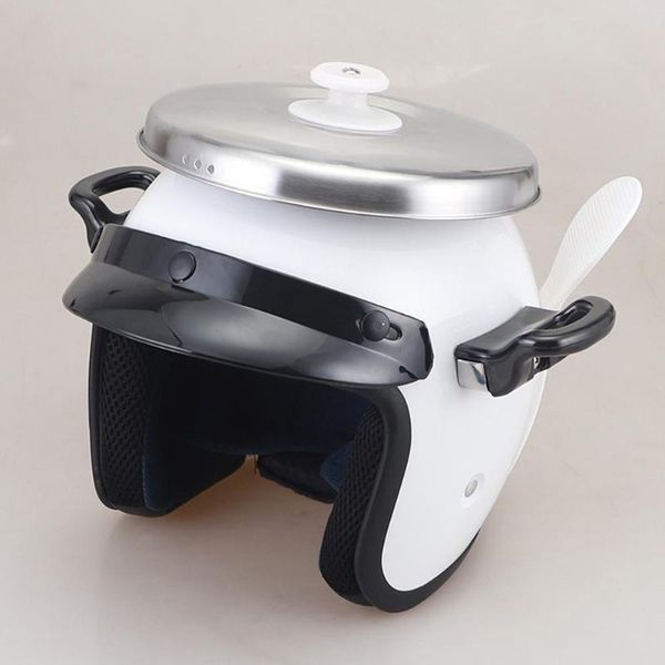

motorcycle helmets 2021 creativity rice cooker helmet retro motorbike helm moto bike motocross funny for men women