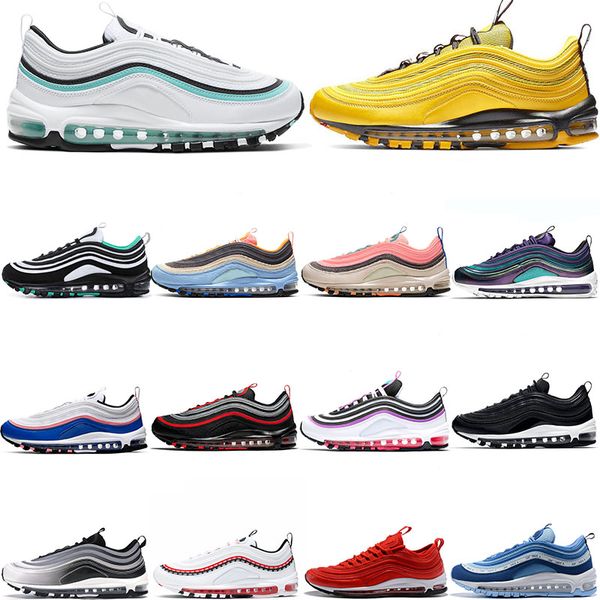 

new arrive men running shoes women 97 aurora green black white blue pink lands bred bright citron clear emerald corduroy pack court purple s