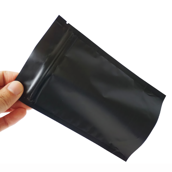 

storage bags smell proof matte black stand up aluminum foil plastic