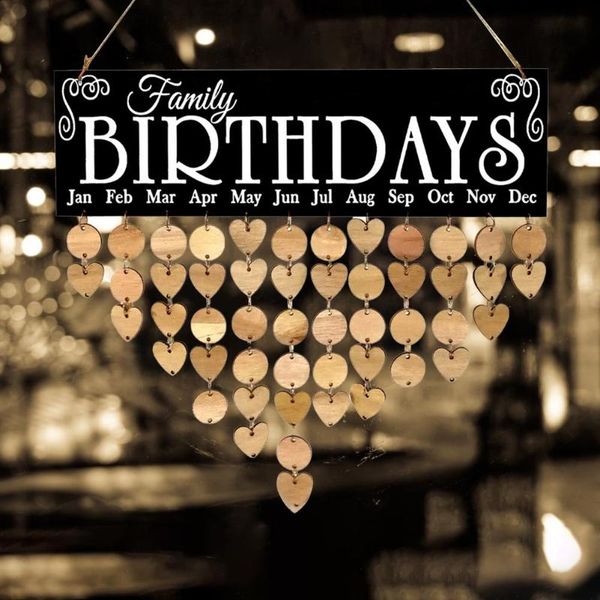 

party decoration creative wooden birthday reminder board unique family decorative listing decor home accessories