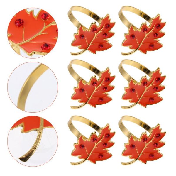 

napkin rings 6 pcs beautiful decorations buckles (orange)