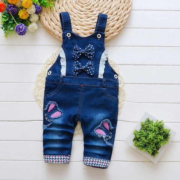 

Childrens Clothing Baby Toddler Girls Denim Trousers Jumpsuit Kids Girl Cowboy Long Pants Jeans Overalls Dungarees 1-4Y, Blue