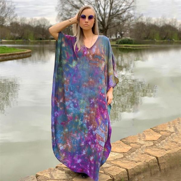 

party dresses 2021 european and american cotton purple halo printed beach blouse loose holiday long bikini hoodie, White;black