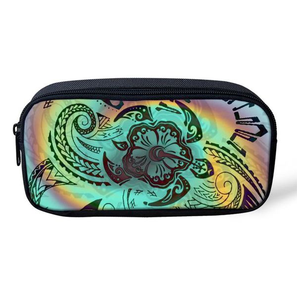 

cosmetic bags & cases polynesian tattoo tribal maori pattern pencil teens kids pen bag for girls student makeup storage handbags mini box cu