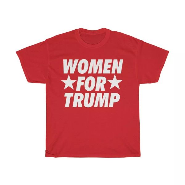 

women for trump heavy cotton tee, White;black