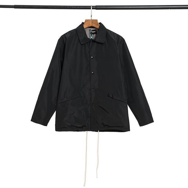 

double line fog jacket ins windbreaker men's jackets, Black;brown