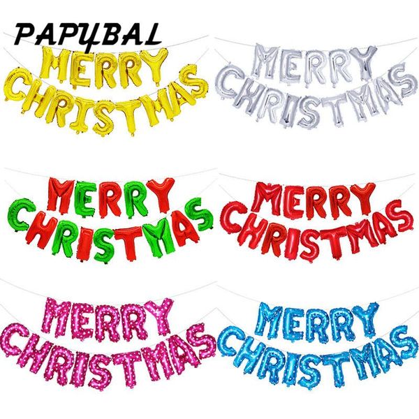 

party decoration 16 inch letter foil balloons merry christmas alphabet air balloon decorations globos xmas ornament supplies