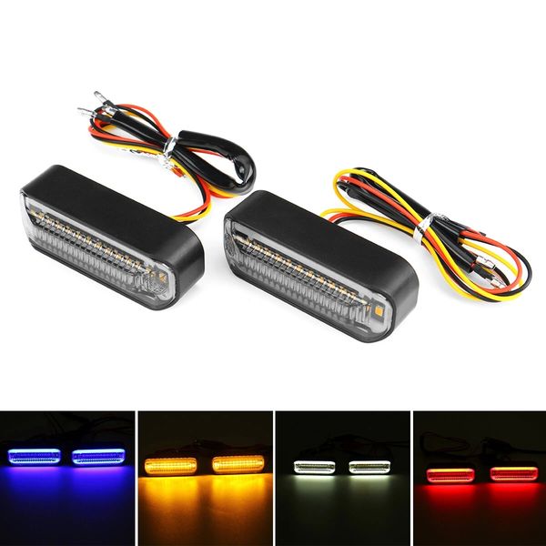 

12v motorcycle flowing led turn signal water running indicators lights universal