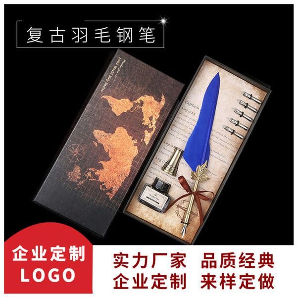 

the pen feather set creative business feather valentine's day gift pen