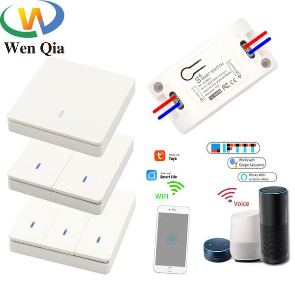 

smart home control wifi/433mhz/voice light switch wireless remote 1/2/3gangs rf relay receiver ac85-220v for led/light/lamp
