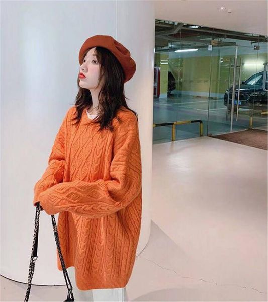 

women's sweaters female sweater simple spring casual nightgown winter neck loose plus size jumper 6u37, White;black