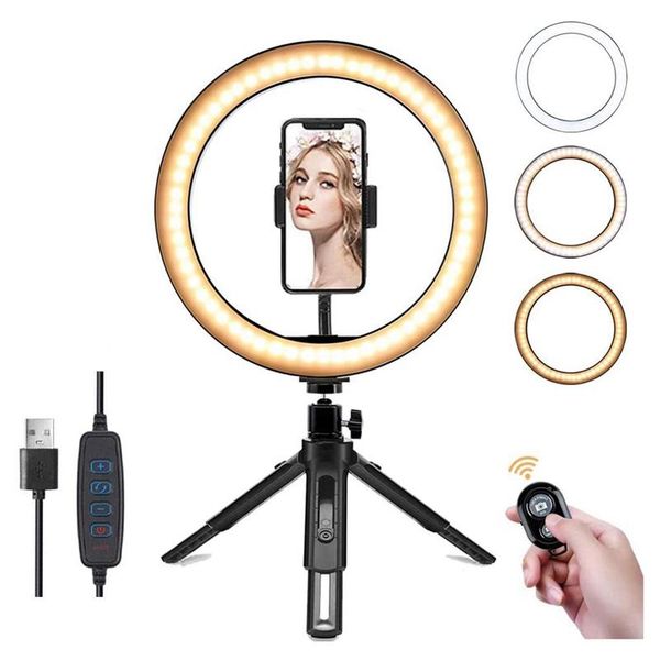 

inch led ring light with tripod stand cell phone holder remote control for live streaming, makeup, selfies, video flash heads