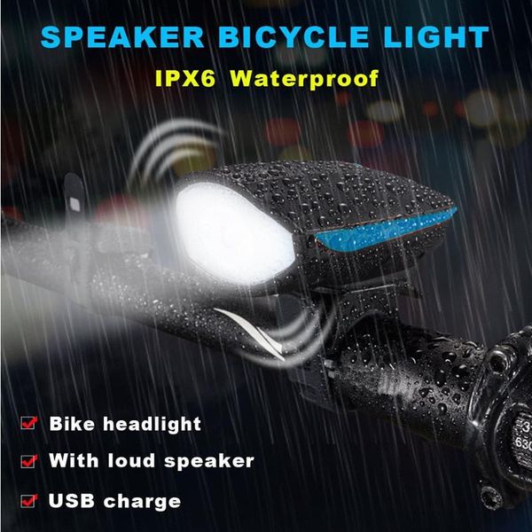 

mah bicycle light waterproof mtb bike horn lamp usb rechargeable led headlight outdoor safety warning riding taillight lights