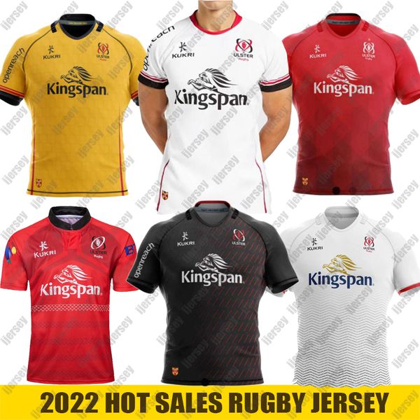 

2022 ulster rugby jerseys home away kukri shirt size s-5xl shirts maillot de, Black;gray