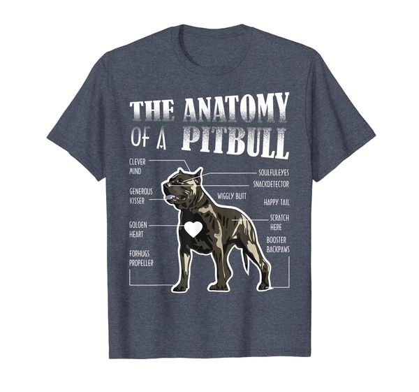 

the anatomy of a pitbull shirt, White;black