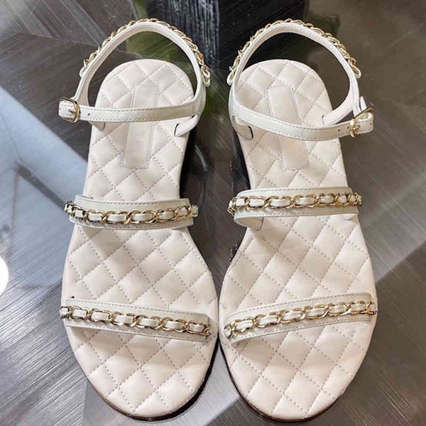 

official website 70% off outlet ollymurs luxury brand women sandals genuine leather stitch insoles metal chain buckle strap flats elegant co, Black