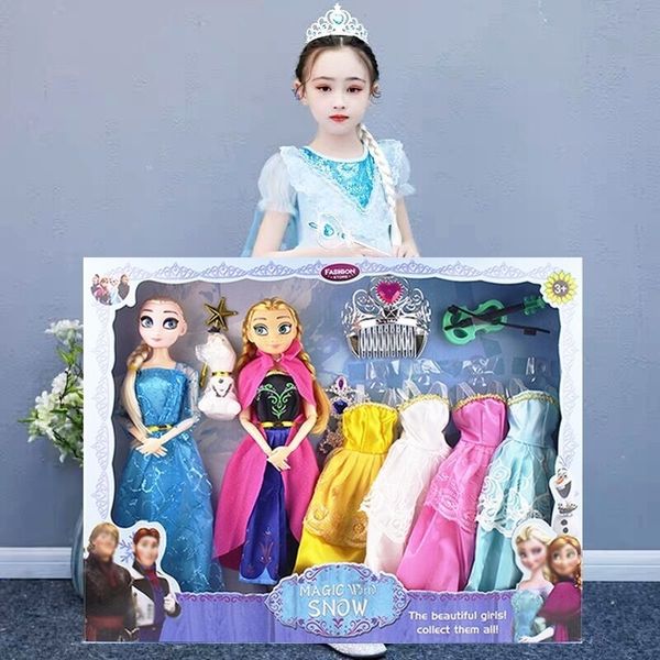 

Snow Princess Aisha Doll Girl simulation house change ina toy set large gift box